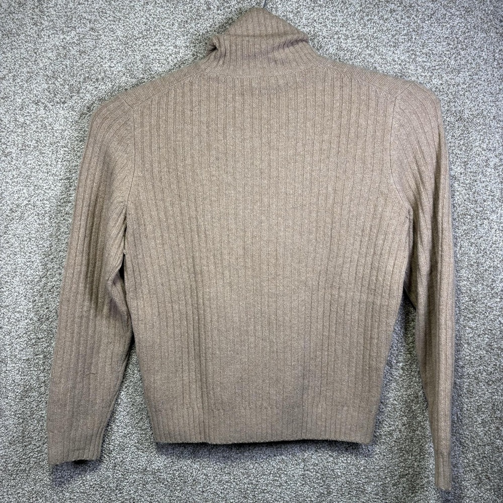Suitsupply Sweater Mens Large Beige Wool Alpaca Ribbed Turtleneck Knit Pullover - Picture 6 of 6